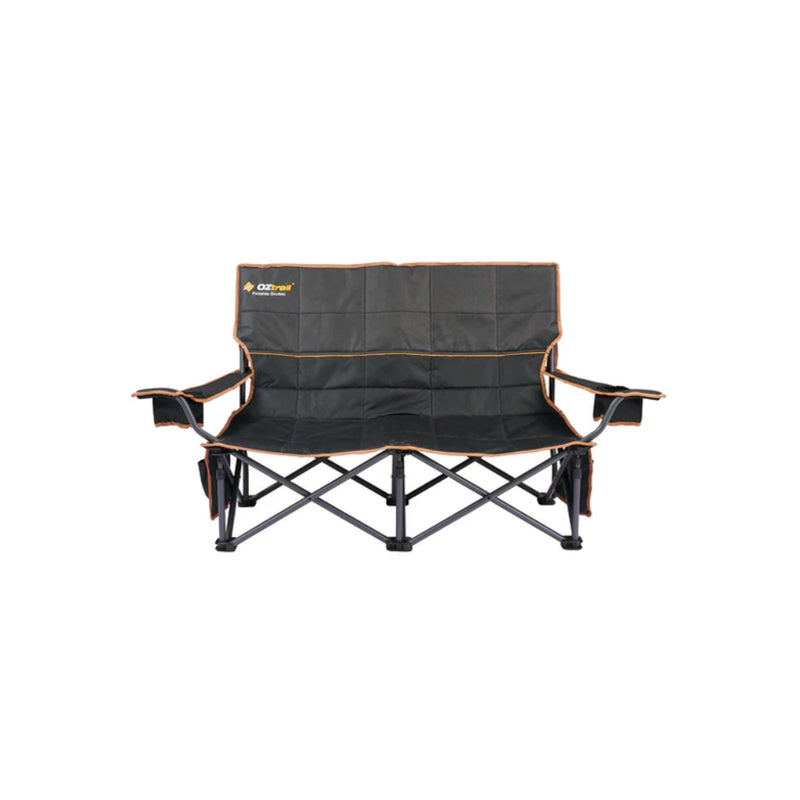 Black | Oztrail Fireside Double Chair Image Showing No Logos Or Titles.
