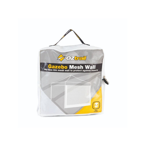 White | Oztrail Gazebo Mesh Wall 2.4m Image Show Mesh Wall Carry Bag.