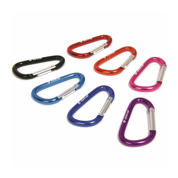 Assorted | Oztrail Mini Aluminium Carabiner Image Showing No Logos Or Titles.