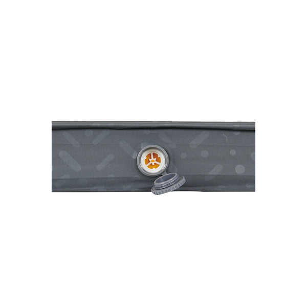 Grey | Oztrail Napmat Single Self Inflating Mat Image Showing Close Up View Of The Twist Valve.