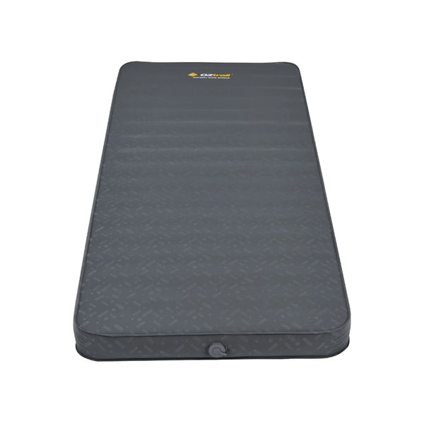 Grey | Oztrail Napmat Single Self Inflating Mat Image Showing Top View.