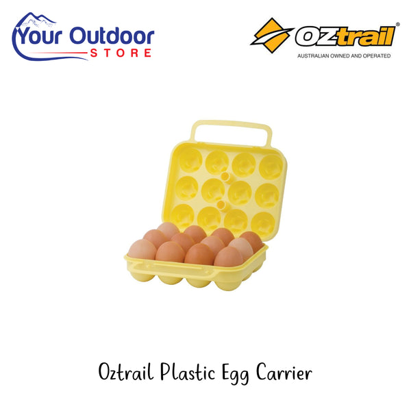 Oztrail Plastic Egg Carrier | Hero Image Showing All Logos And Titles.