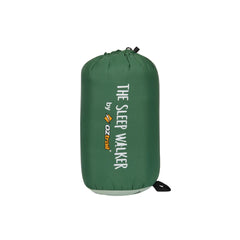 S/M Green | Oztrail Sleep Walker Sleeping Bag Image Showing Full View Of The Compression Sack.