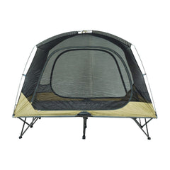 Green | Oztrail Ultimate All Weather Stretcher - Queen Size. Front View of Just Mesh Tent on Stretcher - No Fly. 