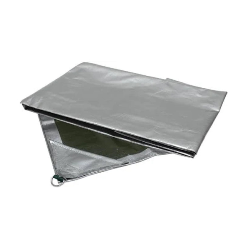 Grey/Silver | Oztrail Ultrarig Industrial Weight Heavy Duty PE Poly Tarp's Image Showing No Logos Or Titles.