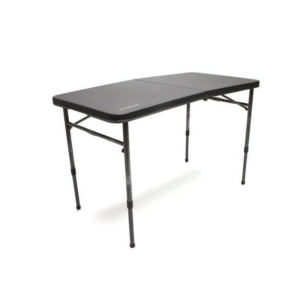 Black | Oztrail Ironside Fold In Half 100cm Table Image Showing No Logos Or Titles.