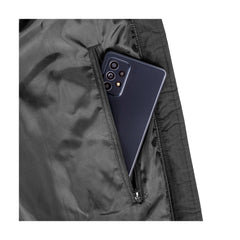 Black | Hunters Element Permafrost Men's Vest Showing Internal Zippered Phone Pocket.