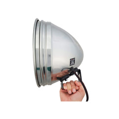 Powabeam 245mm HID 70W 12V Spotlight With Bracket | Image Showing Side View.