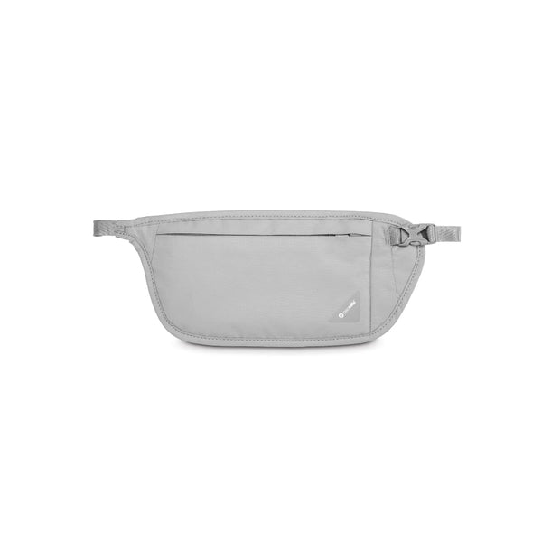 Grey | Pacsafe V100 RFID Blocking Waist Wallet Image Showing No Logos Or Titles.