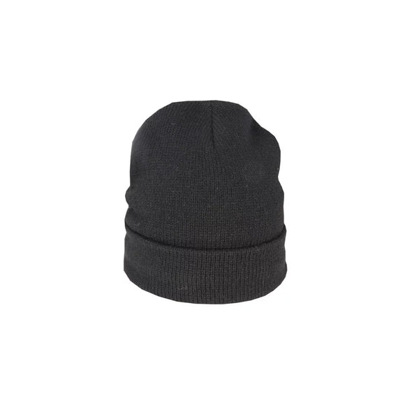 Black | Parker Ragg Wool Beanie With Thinsulate Lining Image Showing No Logos.