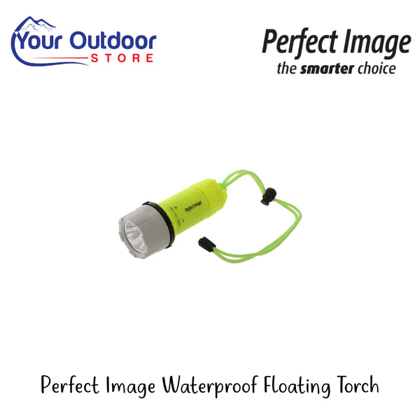 Perfect Image Waterproof Floating Torch | Hero Image Showing All Logos And  Titles