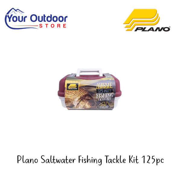 Plano Saltwater Fishing Tackle Kit 125pc | Hero Image Showing All Logos And Titles.