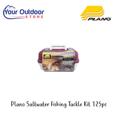 Plano Saltwater Fishing Tackle Kit 125pc | Hero Image Showing All Logos And Titles.
