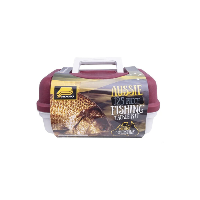 Maroon/White | Plano Saltwater Fishing Tackle Kit 125pc Image Showing No Logos Or Titles.