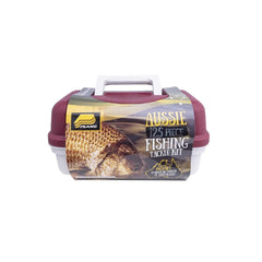 Maroon/White | Plano Saltwater Fishing Tackle Kit 125pc Image Showing No Logos Or Titles.