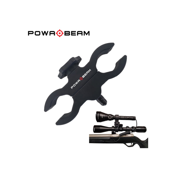 Black | Powabeam Torch Scope Mount Image Showing How The Mount Is Mounted.