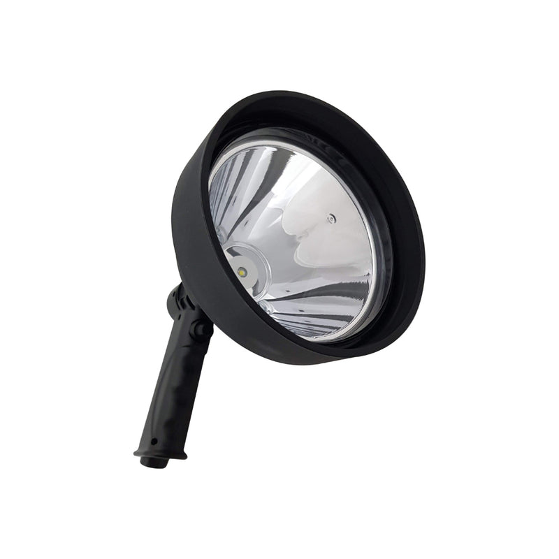 Black | Powa Beam Powa Lite Rechargeable Handheld Spotlight 1200LM Image Showing Side View.
