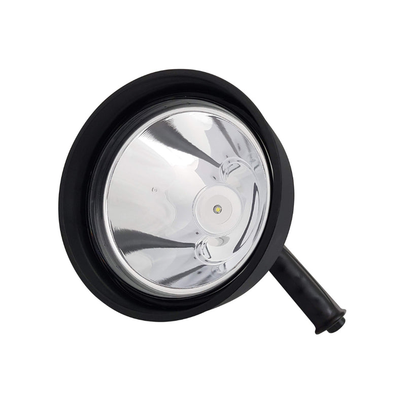 Black | Powa Beam Powa Lite Rechargeable Handheld Spotlight 1200LM Image Showing Front View.