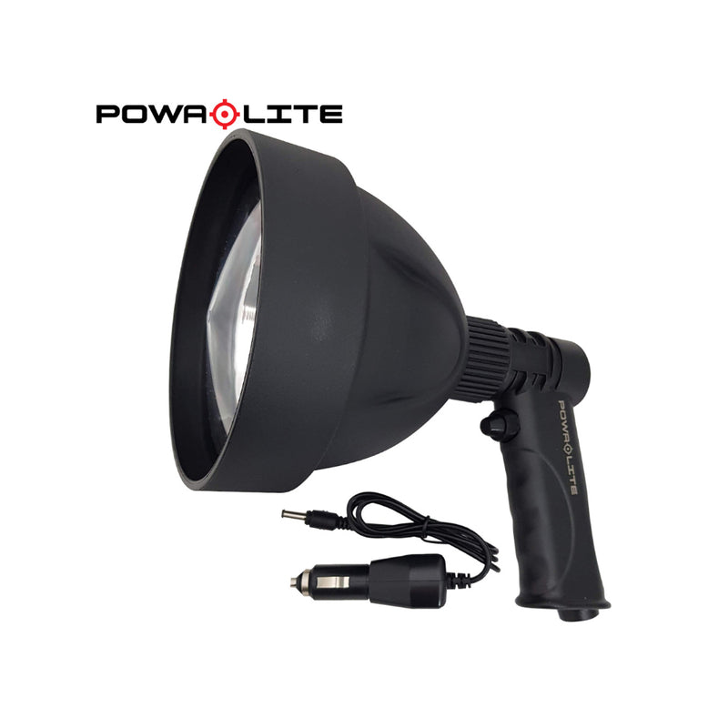 Black | Powa Beam Powa Lite Rechargeable Handheld Spotlight 1200LM Image Showing No Logos Or Titles.