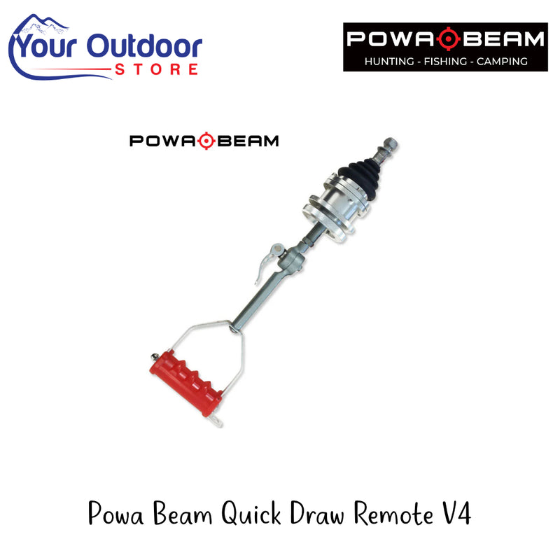 Powa Beam Quick Draw Remote V4 | Hero Image Showing All Logos And Titles.