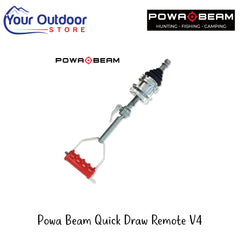 Powa Beam Quick Draw Remote V4 | Hero Image Showing All Logos And Titles.