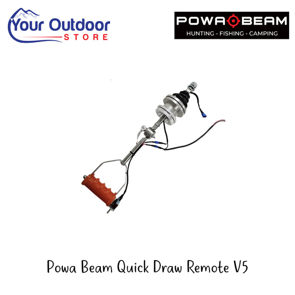 Powa Beam Quick Draw Remote V5 | Hero Image Showing All Logos And Titles.