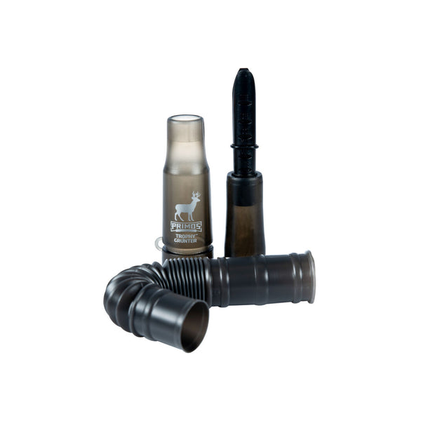 Black | Primos Grunt n Bleat Deer Call Trophy Grunter Image Displaying All Parts Taken Apart For Storage.