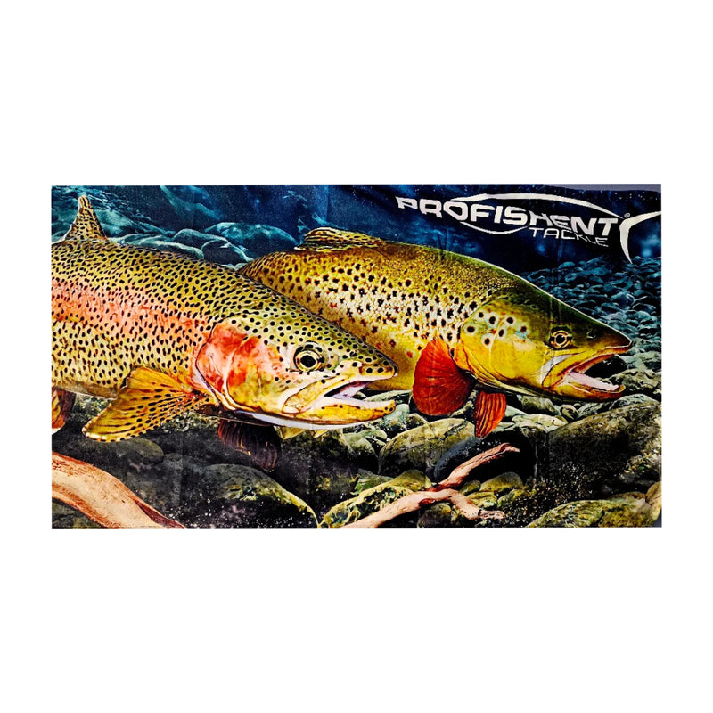 Trout | Profishent Beach Towel showing Trout Images. 