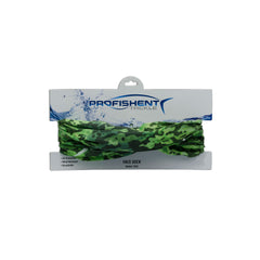 Green Camo | Profishent Face Sock Shown With Packaging. 