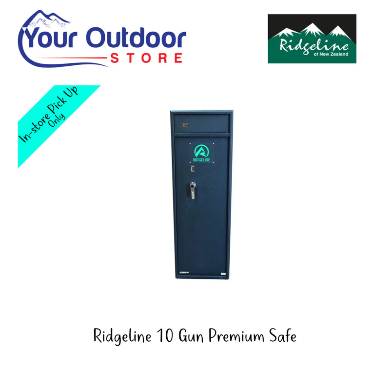 Ridgeline 10 Gun Premium Safe | Hero Image Showing Logos And Titles.