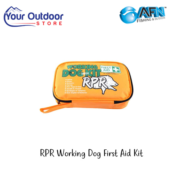 RPR Working Dog First Aid Kit | Hero Image Showing All Logos And Titles.