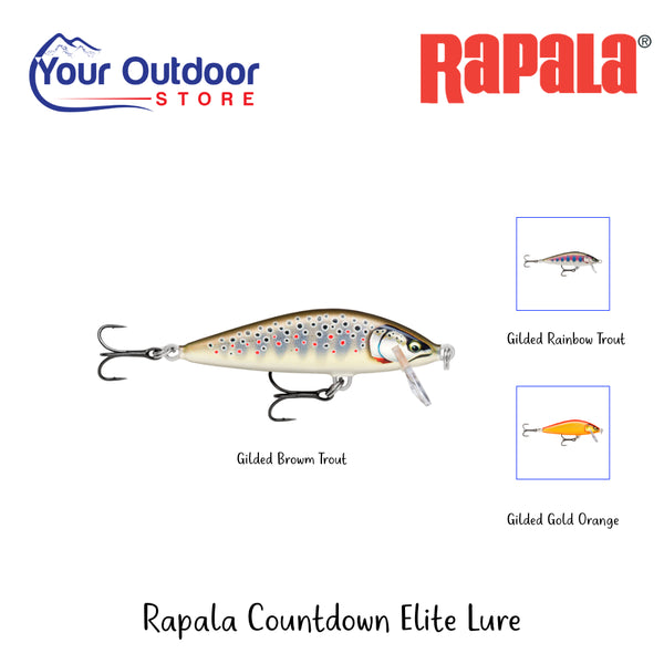 Rapala Countdown Elite Lure | Hero Image Showing All Logos Or Titles.
