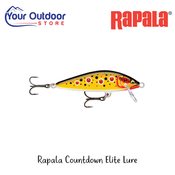 Rapala Countdown Elite Lure | Hero Image Showing All Logos And Titles.
