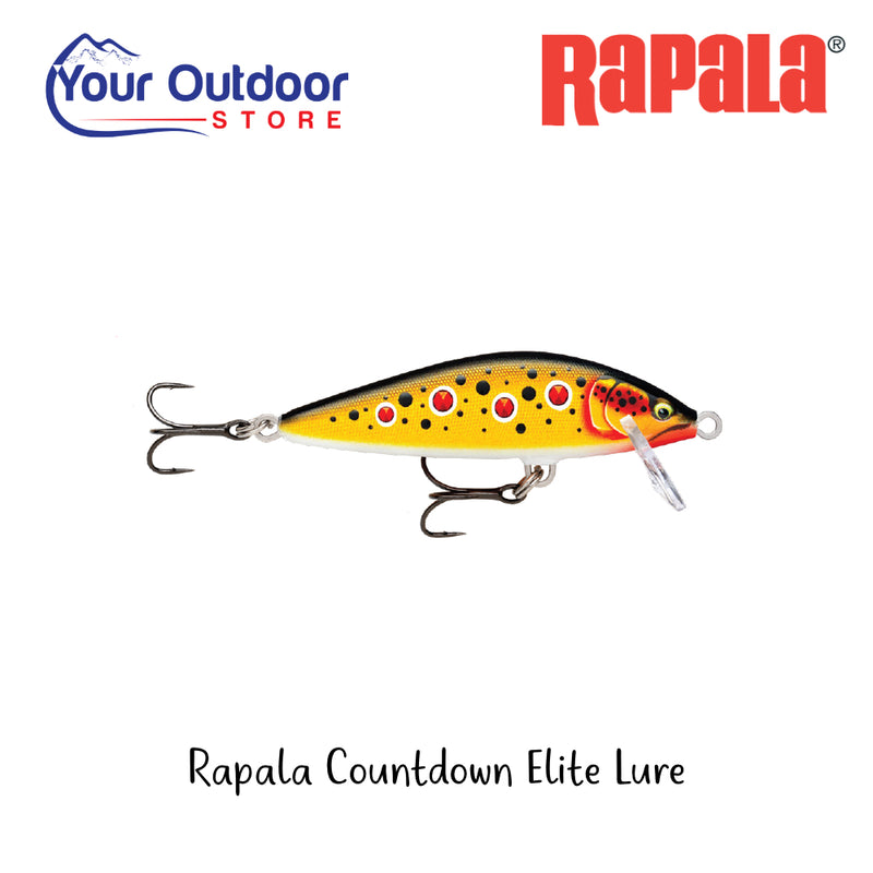 Rapala Countdown Elite Lure | Hero Image Showing All Logos And Titles.