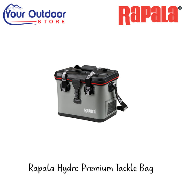 Rapala Hydro Premium Tackle Bag | Hero Image Showing All Logos And Titles.
