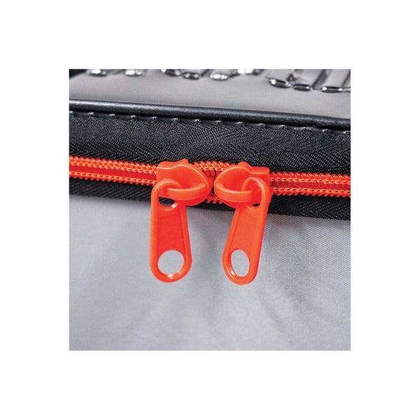 Grey / Black | Rapala Hydro Tackle Accessorises Box Image Showing Close Up View of The Rustproof Zippers.