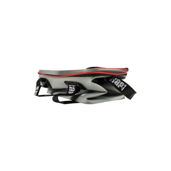 Grey / Black | Rapala Hydro Tackle Bag Image Showing Side View Of The Bag Collapsed.