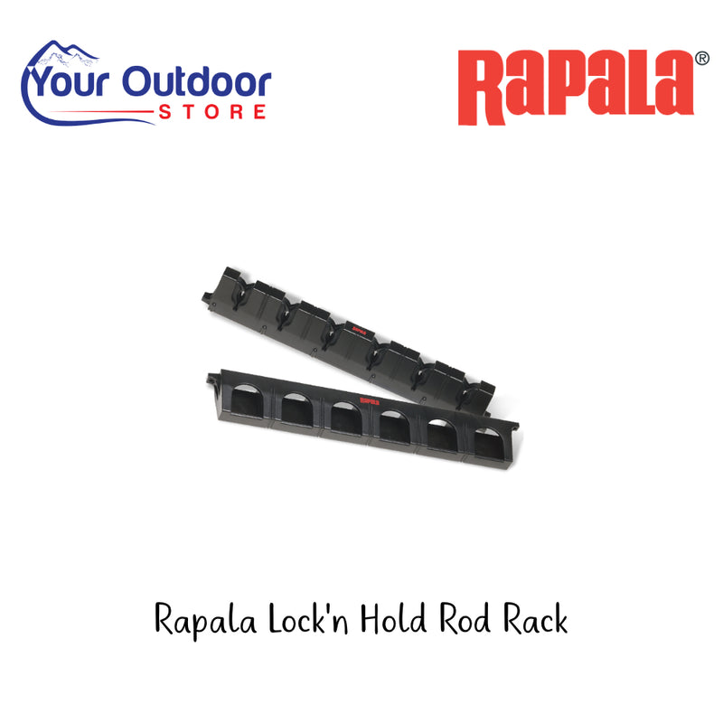 Rapala Lock'n Hold Rod Rack | Hero Image Showing All Logos And Titles.