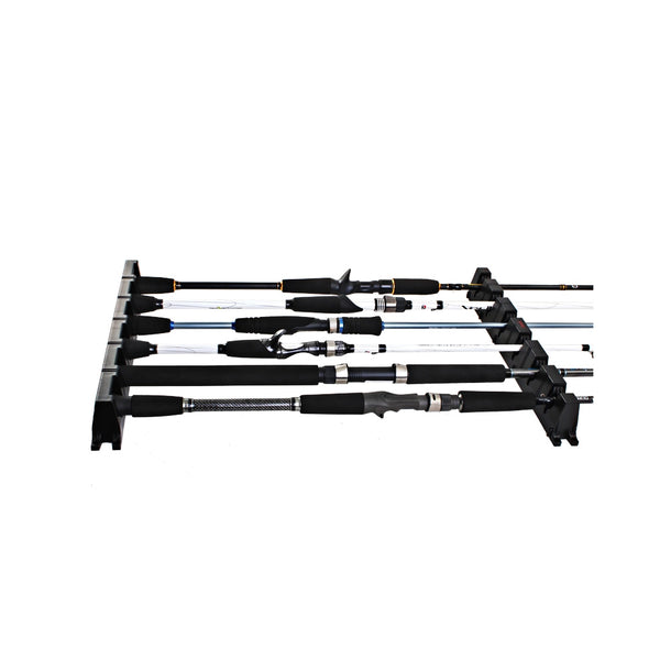 6 | Rapala Lock'n Hold Rod Rack Image Showing Flat Side View With Rods In Place.