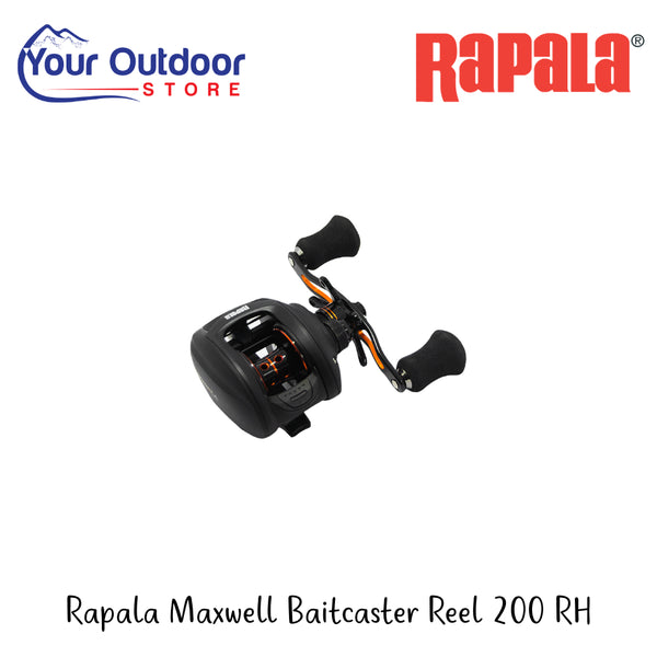 Rapala Maxwell Baitcaster Reel 200 RH | Hero Image Showing All Logos And Titles.