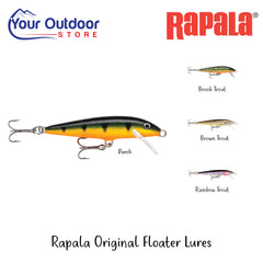 Rapala Original Floater | Hero Image Showing All Logos, Titles And Variants.
