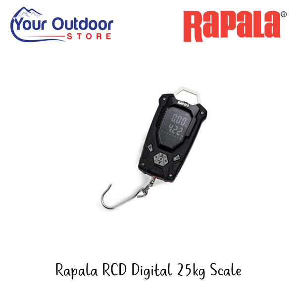 Rapala RCD Digital 25kg Scale | Hero Image Showing All Logos And Titles.