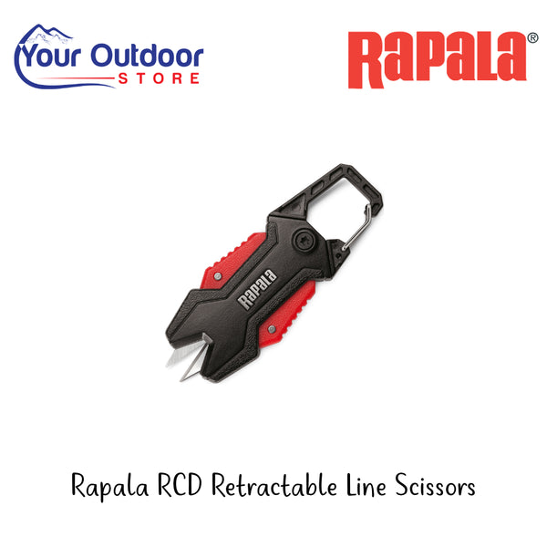 Rapala RCD Retractable Line Scissors | Hero Image Showing All Logos And Titles.