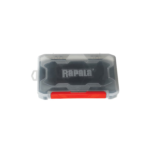 3600 / Smoke Grey | Rapala Rapstack Open Foam Tackle Box Image Showing No Logos Or Titles.