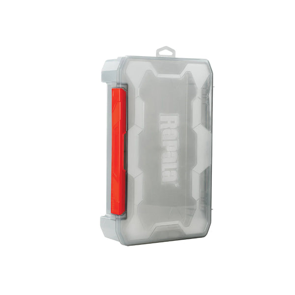 3600 / 3700 | Rapala Rapstack Tackle Tray Image Showing Tackle Tray Standing Up Right With Lid Closed.
