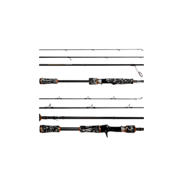 Black | Rapala Storm Discovery Gen 2 6'6 Light 2-4kg Spin Rod With Rod Tube Image Showing No logos Or Titles.