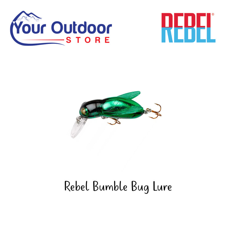 Rebel Bumble Bug Lure. Hero Image Showing Logo and Title. 