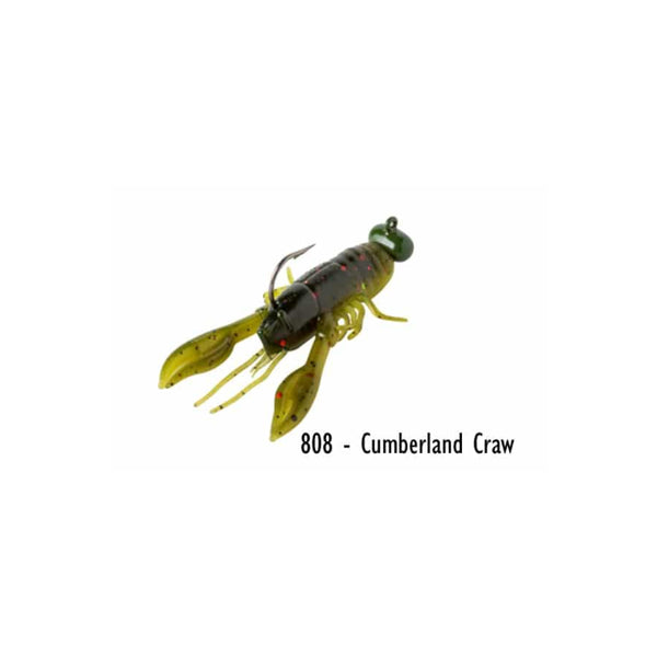 6 Pack / Cumberland Craw | Rebel Live Flex Creek Craw Soft Plastic Lure Image Showing NO Logos or Titles.