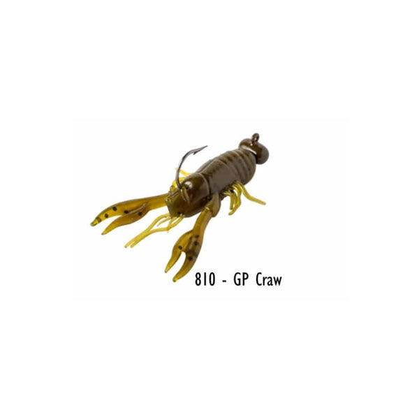 6 Pack / GP Craw | Rebel Live Flex Creek Craw Soft Plastic Lure Image Showing No Logos Or Titles.