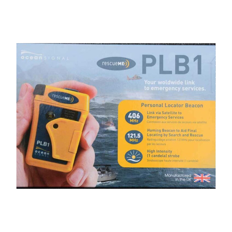 Yellow | Rescue Me PLB1 Image Showing Packaging.